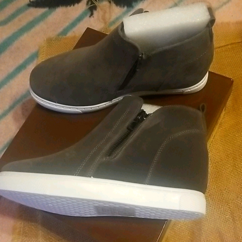 COPY - Outwoods Grey Wedge Sneakers BNIB size 10